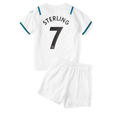 Fußballtrikots Manchester City Raheem Sterling 7 Kinder 2021-2022 Kurzarm Auswärts-trikot kaufen 